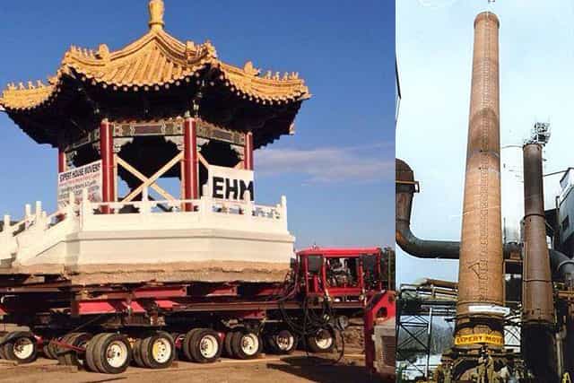 Pagoda structure moving